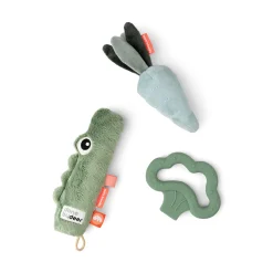 Done by Deer Bideringe Og Rangler|Aktivitetslegetøj>Baby aktivitetslegetøj 3 stk. - Croco - Grøn