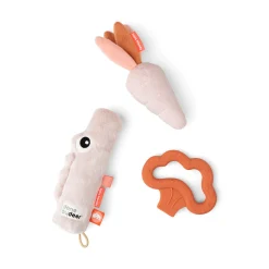 Done by Deer Bideringe Og Rangler|Aktivitetslegetøj>Baby aktivitetslegetøj 3 stk. - Croco - Pudder