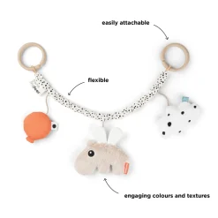 Done by Deer Barnevognskæder & -Legetøj|Cozy Loungers>Barnevognskæde - Happy clouds - Sand