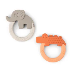 Done by Deer Bideringe Og Rangler>Bidering 2 stk. - Deer friends - Papaya/Sand