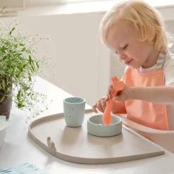 Done by Deer Dækkeservietter|Service>Dækkeserviet med høj kant i silikone - Elphee - Sand