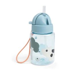 Done by Deer Drikkeflasker|Flasker & Kopper>Drikkedunk m/sugerør - Tiny farm - - 280 ml Blå