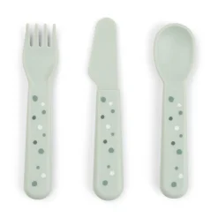 Done by Deer Bestik|Service>Foodie bestiksæt - Happy dots - Grøn