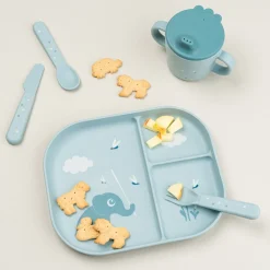 Done by Deer Service>Foodie inddelt tallerken - Elphee - Blå