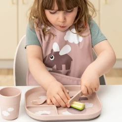 Done by Deer Spisesæt|Service>Foodie inddelt tallerken sæt - Happy clouds - Pudder