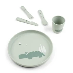 Done by Deer Service|Spisesæt>Foodie tallerken sæt - Croco - Grøn