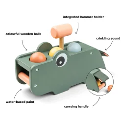 Done by Deer Trælegetøj|Aktivitetslegetøj>Hammerbræt - Croco - Grøn