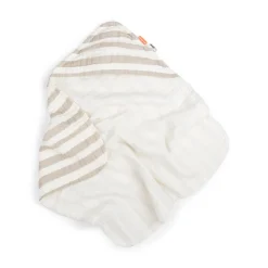 Done by Deer Bad Tid & Indretning>Håndklæde m/ hætte - Stripes - Sand