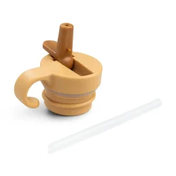 Done by Deer Drikkeflasker|Flasker & Kopper>Låg & sugerør - Metalflaske - Raffi - Mustard