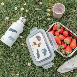 Done by Deer Madkasser>Madkasse i rustfrit stål - Deer friends - Mustard