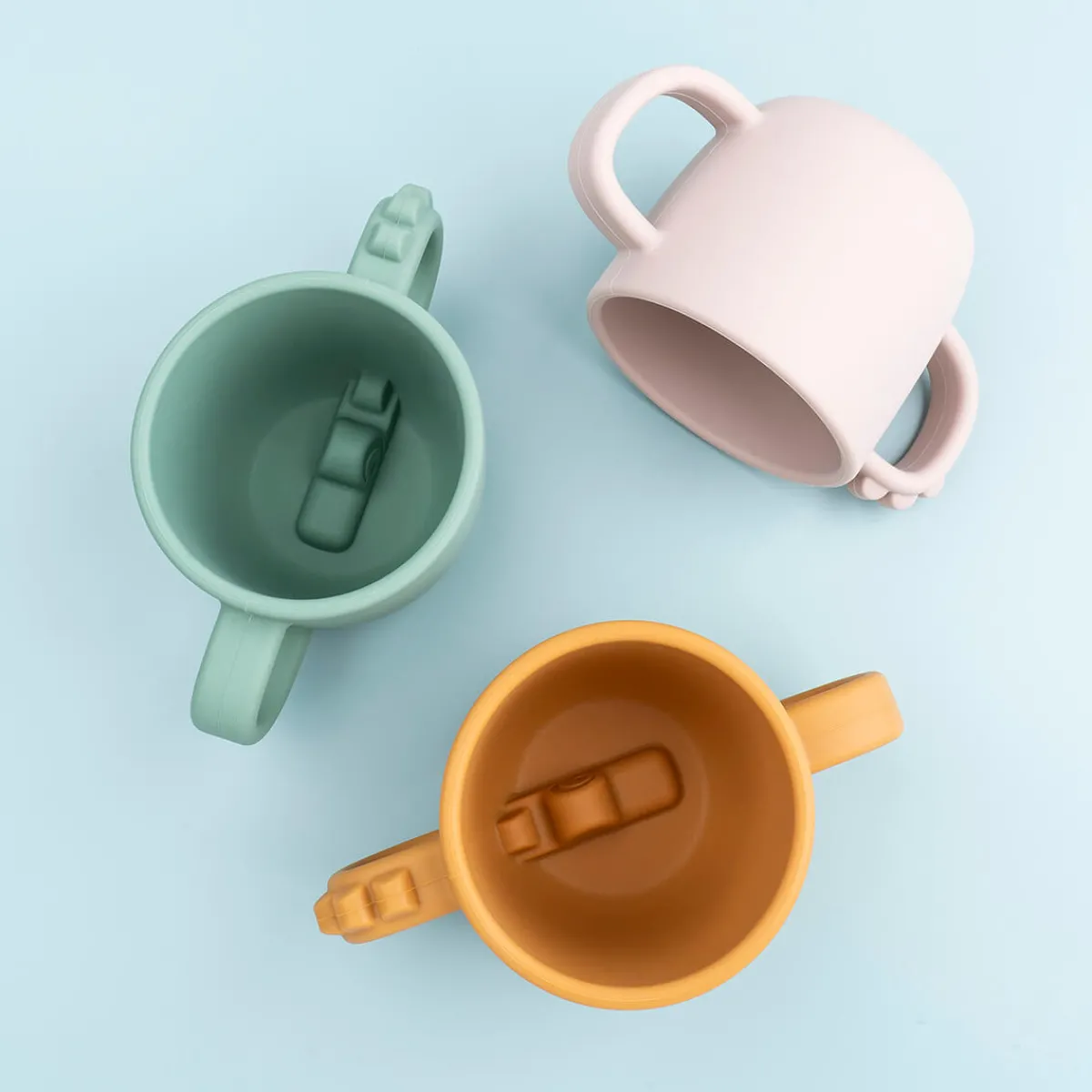 Done by Deer Service|Flasker & Kopper>Peekaboo kop med 2 håndtag - Croco - Pudder