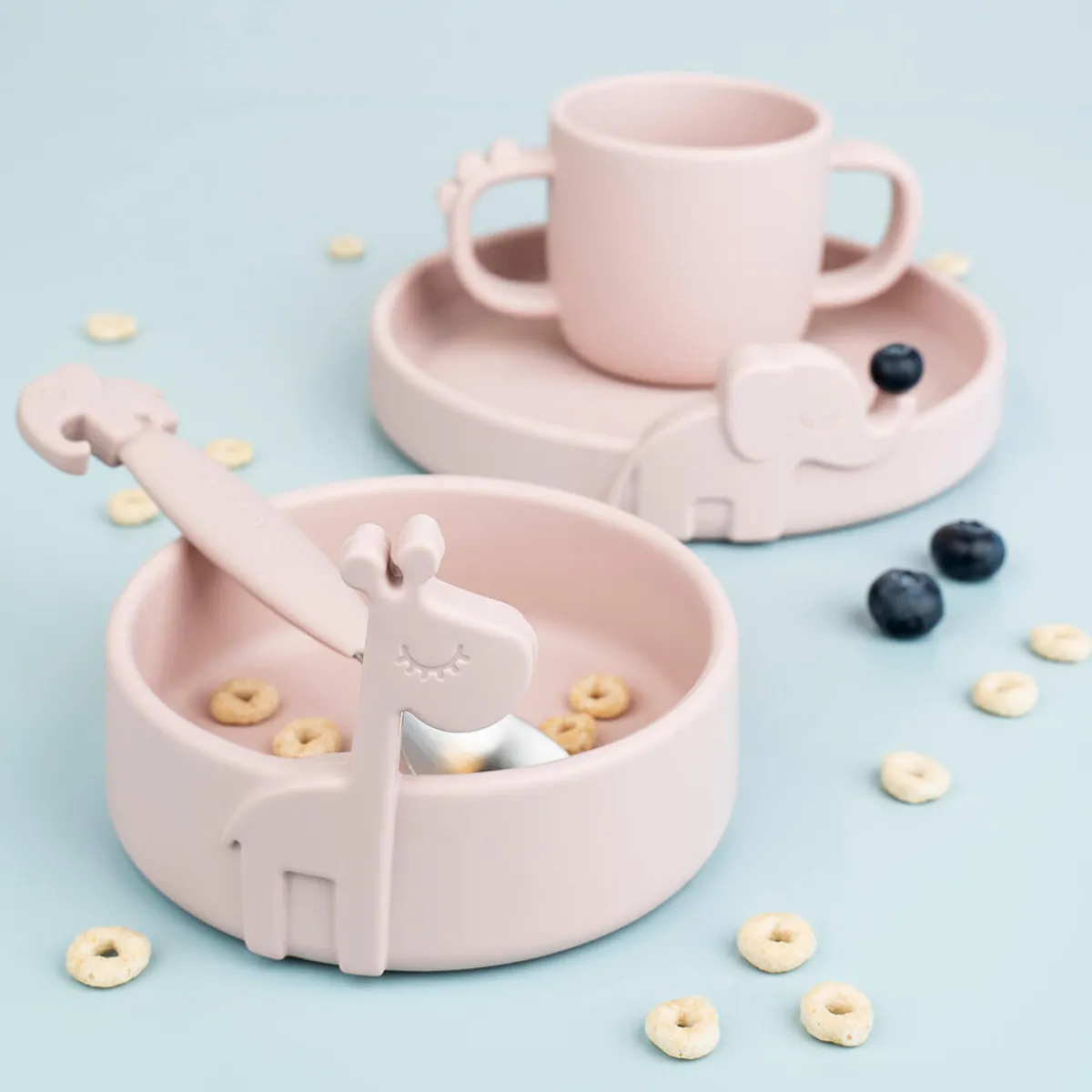 Done by Deer Service|Flasker & Kopper>Peekaboo kop med 2 håndtag - Croco - Pudder