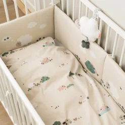 Done by Deer Sengetøj Til Baby>Polstret sengerand - Tiny farm - Sand