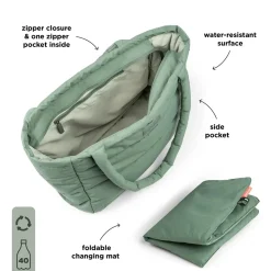 Done by Deer Pusletasker>Quiltet pusle tote bag - Grøn