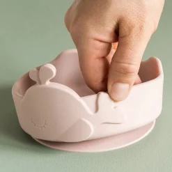 Done by Deer Spisesæt|Service>Silikone Stick&Stay skål & babyske - Wally - Pudder