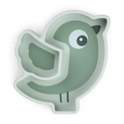 Done by Deer Service>Silikone Stick&Stay snacktallerken - Birdee - Grøn