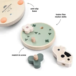 Done by Deer Aktivitetslegetøj>Skruelegetøj - Dotti - Farvemix