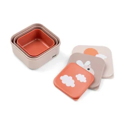 Done by Deer Snack Tid|Madopbevaring>Snack boks sæt 3 stk. - Happy clouds - Pudder