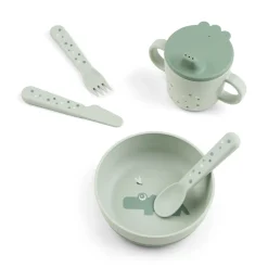 Done by Deer Spisesæt|Service>Sæt med Foodie skål - Croco - Grøn