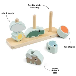 Done by Deer Trælegetøj|Aktivitetslegetøj>Stablelegetøj - Happy clouds - Farvemix