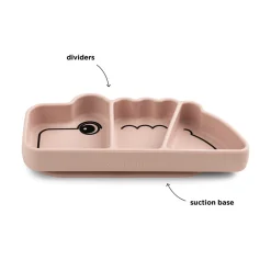 Done by Deer Service>Stick & Stay snacktallerken - Croco - Pudder