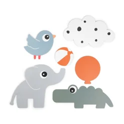 Done by Deer Bad Tid & Indretning>Vægdekoration 6 stk. - Deer friends - Farvemix